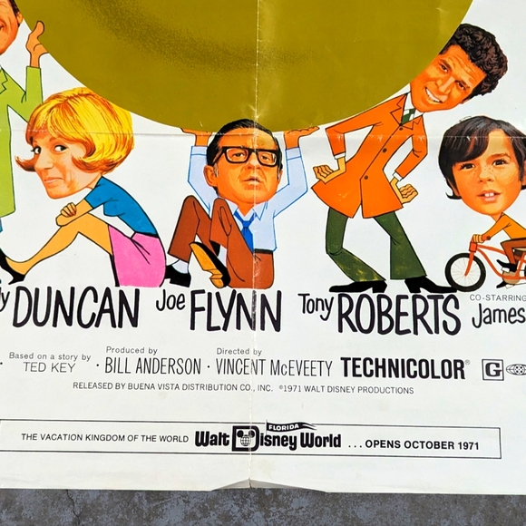 Vintage Rare 1971 Original Walt Disney $1,000,000 Golden Duck Movie Promo Poster - Picture 3 of 9